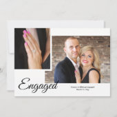 派手な台本写真婚約発表 案内状 (正面)