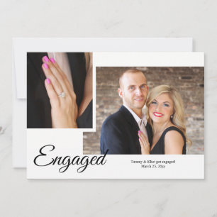 派手な台本写真婚約発表 案内状