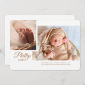 派手な台本写真誕生の発表 案内状 (正面/裏面)