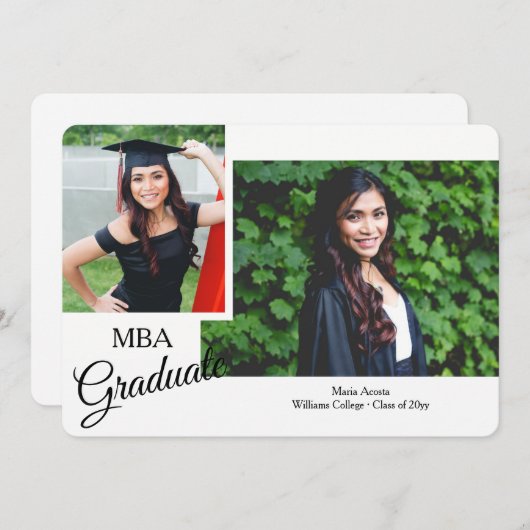 派手な台本大学院の写真発表 案内状 (正面/裏面)