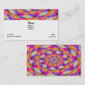 派手な名刺 – 花サイケデリック咲デザイン 名刺 (正面/裏面)