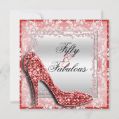 派手な小剣、ダイヤモンド及びダマスク織すばらしい50 招待状 (正面)