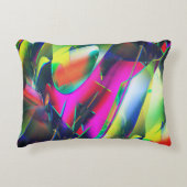 派手な抽象芸術色と華やかな形 アクセントクッション (正面)