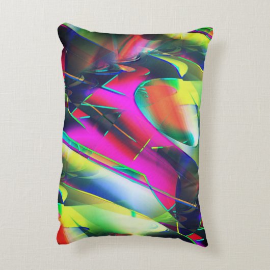 派手な抽象芸術色と華やかな形 アクセントクッション (裏面(縦))