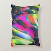 派手な抽象芸術色と華やかな形 アクセントクッション (正面(垂直))