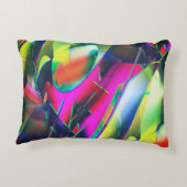 派手な抽象芸術色と華やかな形 アクセントクッション (裏面)