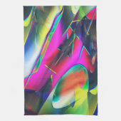 派手な抽象芸術色と華やかな形 キッチンタオル (縦)