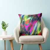 派手な抽象芸術色と華やかな形 クッション (椅子)