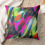 派手な抽象芸術色と華やかな形 クッション (ブランケット)