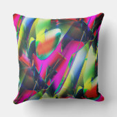 派手な抽象芸術色と華やかな形 クッション (裏面)