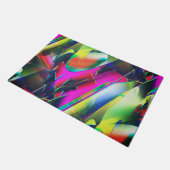 派手な抽象芸術色と華やかな形 ドアマット (アングル)
