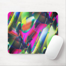 派手な抽象芸術色と華やかな形 マウスパッド