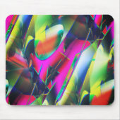派手な抽象芸術色と華やかな形 マウスパッド (正面)