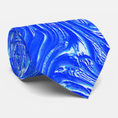 派手な曲線から粒状のトレース澄ん、青いテクスチャ ネクタイ (ロール)