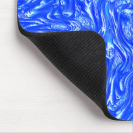 派手な曲線から粒状のトレース澄ん、青いテクスチャ マウスパッド