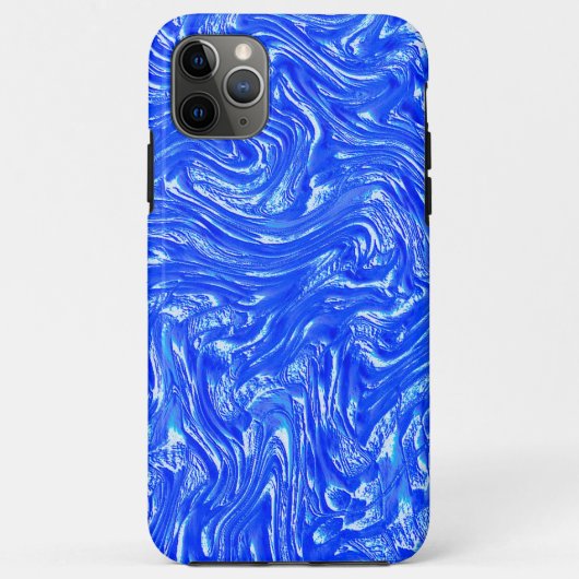 派手な曲線から粒状のトレース澄ん、青いテクスチャ Case-Mate iPhoneケース (裏面)