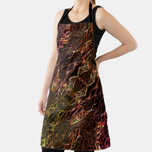 派手な澄んラインで茶色のネオンの鏡像化スタイル エプロン (インサイチュ)