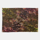 派手な澄んラインで茶色のネオンの鏡像化スタイル キッチンタオル (横)