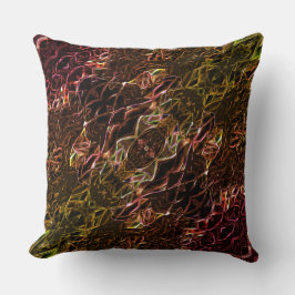 派手な澄んラインで茶色のネオンの鏡像化スタイル クッション