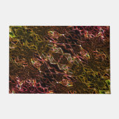 派手な澄んラインで茶色のネオンの鏡像化スタイル ドアマット (正面)