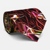 派手な澄んラインで茶色のネオンの鏡像化スタイル ネクタイ (ロール)