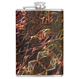 派手な澄んラインで茶色のネオンの鏡像化スタイル フラスク