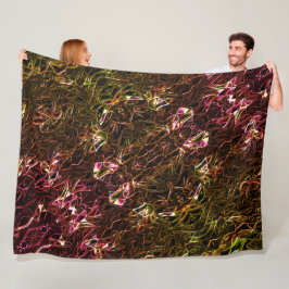 派手な澄んラインで茶色のネオンの鏡像化スタイル フリースブランケット