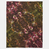 派手な澄んラインで茶色のネオンの鏡像化スタイル フリースブランケット (正面)