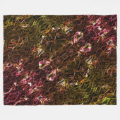 派手な澄んラインで茶色のネオンの鏡像化スタイル フリースブランケット (正面(横))