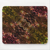 派手な澄んラインで茶色のネオンの鏡像化スタイル マウスパッド (正面)