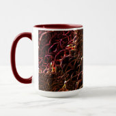 派手な澄んラインで茶色のネオンの鏡像化スタイル マグカップ (左)