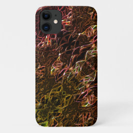 派手な澄んラインで茶色のネオンの鏡像化スタイル iPhone 11 ケース