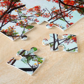 派手な炎の木ポインチャ王室のアナ写真 ジグソーパズル (側面)