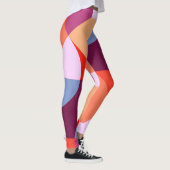 派手な着色されたカーブおよびラインパターンLeggins レギンス (右)