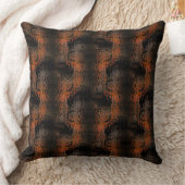 派手な糖蜜の茶色のハンマーで折り曲げられたガラスを繰り返し打つ クッション (ブランケット)