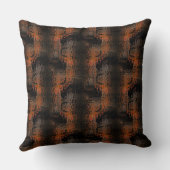 派手な糖蜜の茶色のハンマーで折り曲げられたガラスを繰り返し打つ クッション (裏面)