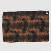 派手な糖蜜の茶色のハンマーで折り曲げられたガラスを繰り返し打つ ゴルフタオル (横)