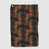 派手な糖蜜の茶色のハンマーで折り曲げられたガラスを繰り返し打つ ゴルフタオル (正面)