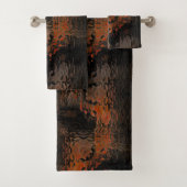 派手な糖蜜の茶色のハンマーで折り曲げられたガラスを繰り返し打つ バスタオルセット (インサイチュ)