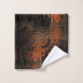 派手な糖蜜の茶色のハンマーで折り曲げられたガラスを繰り返し打つ バスタオルセット (ウォッシュタオル)