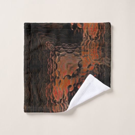 派手な糖蜜の茶色のハンマーで折り曲げられたガラスを繰り返し打つ バスタオルセット (ウォッシュタオル)