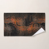 派手な糖蜜の茶色のハンマーで折り曲げられたガラスを繰り返し打つ バスタオルセット (ハンドタオル)