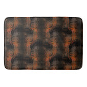 派手な糖蜜の茶色のハンマーで折り曲げられたガラスを繰り返し打つ バスマット (正面)