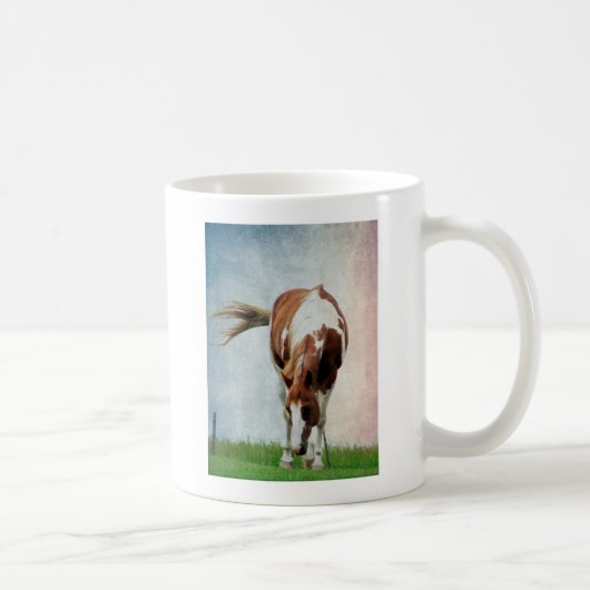 派手な絵を描馬馬の馬 コーヒーマグカップ (右)