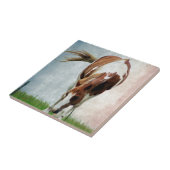 派手な絵を描馬馬の馬 タイル (側面)