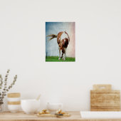 派手な絵を描馬馬の馬 ポスター (キッチン)