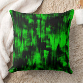 派手な緑と強い黒のスクラッチ汚れ クッション (ブランケット)