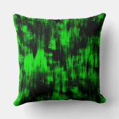 派手な緑と強い黒のスクラッチ汚れ クッション (裏面)
