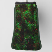 派手な緑と赤のダークスポットの変動 ゴルフヘッドカバー (回転90)