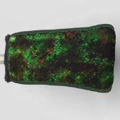 派手な緑と赤のダークスポットの変動 ゴルフヘッドカバー (正面)